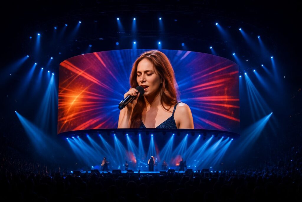 Full LED Stage Setup for Ceremony Events with High-Resolution LED Screens and Professional Lighting Production in Dubai UAE