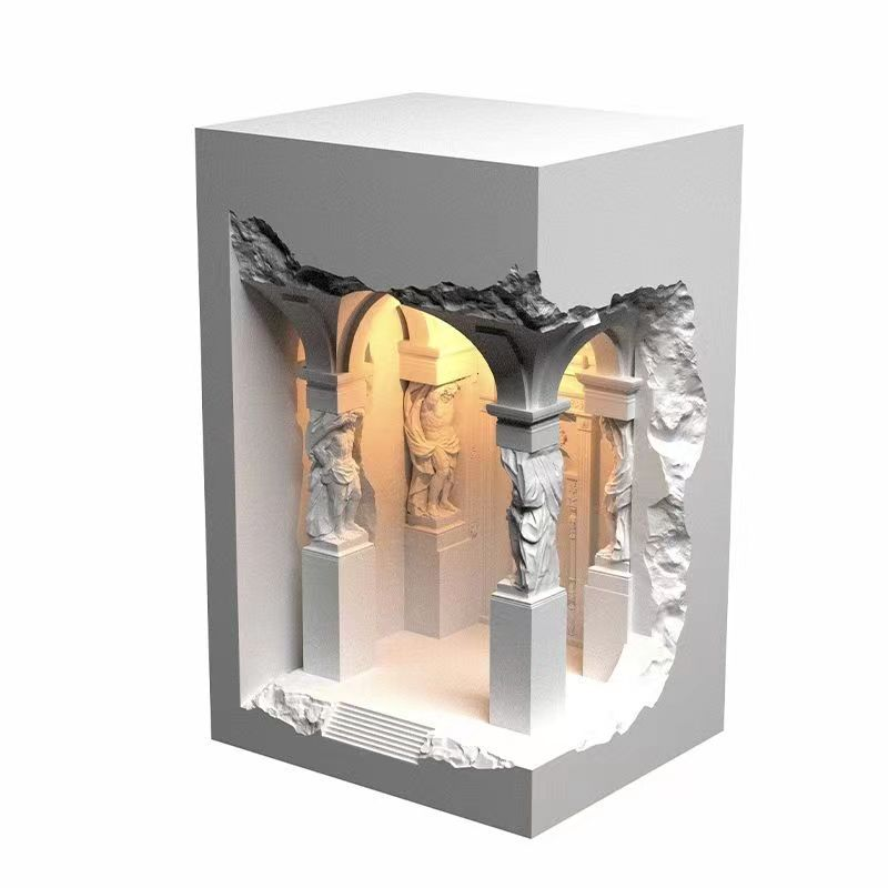 Customized Heritage Resin Trophy with LED Light Illumination for Cultural Awards, Corporate Recognition and Luxury Gifts in Dubai UAE